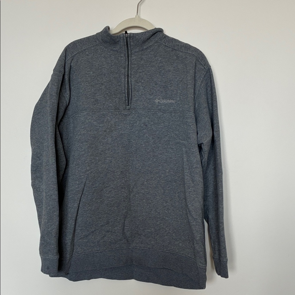 Columbia Men's Heather Gray Half-Zip Fleece Pullover